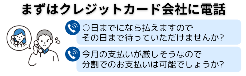 クレジットカード-支払えない-分割交渉-支払いを待ってもらう