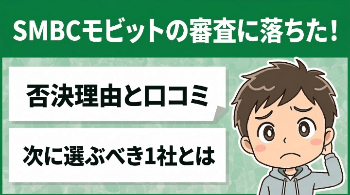 【口コミあり】SMBCモビットの審査に落ちた！否決理由と次に選ぶべき1社　アイキャッチ