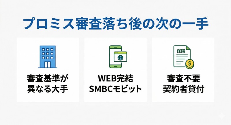 プロミス審査落ち後の次の一手　図解