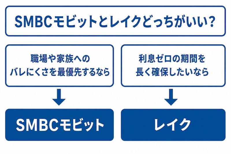 SMBCモビットとレイクどっちがいい？　図解